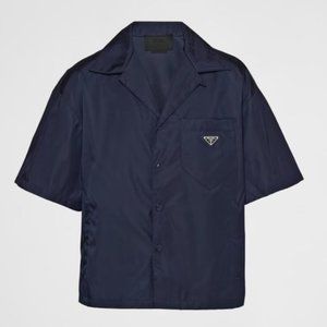 Prada Blue Re-Nylon short-sleeved shirt